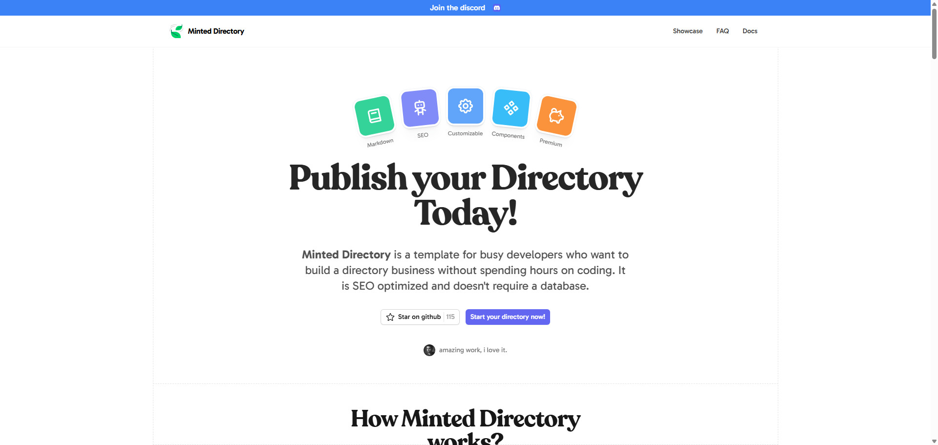 Minted Directory, la plantilla de directorio Astro open source con más estrellas